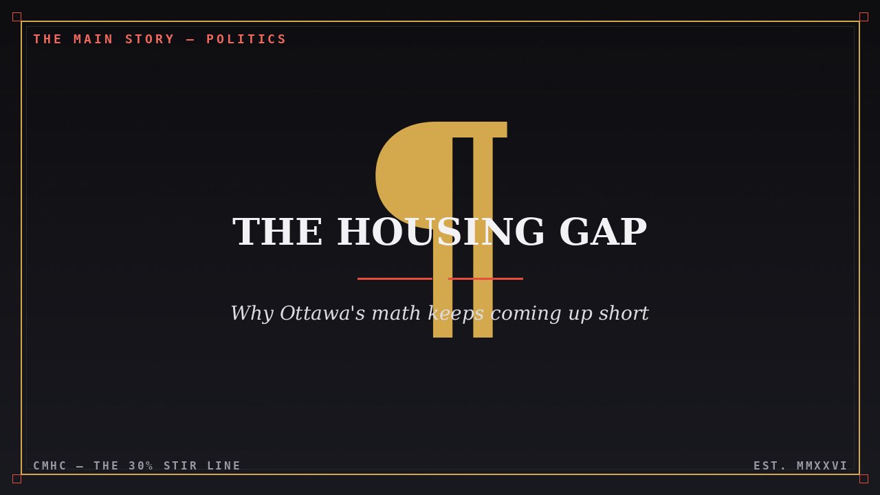The Housing Gap: Why Ottawa's Math Keeps Coming Up Short